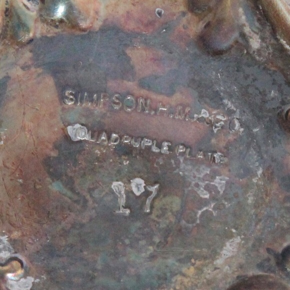 Antique Simpson Hall Miller Receipt Spike / Spindle Quardruple Silver Plate - Picture 5 of 6